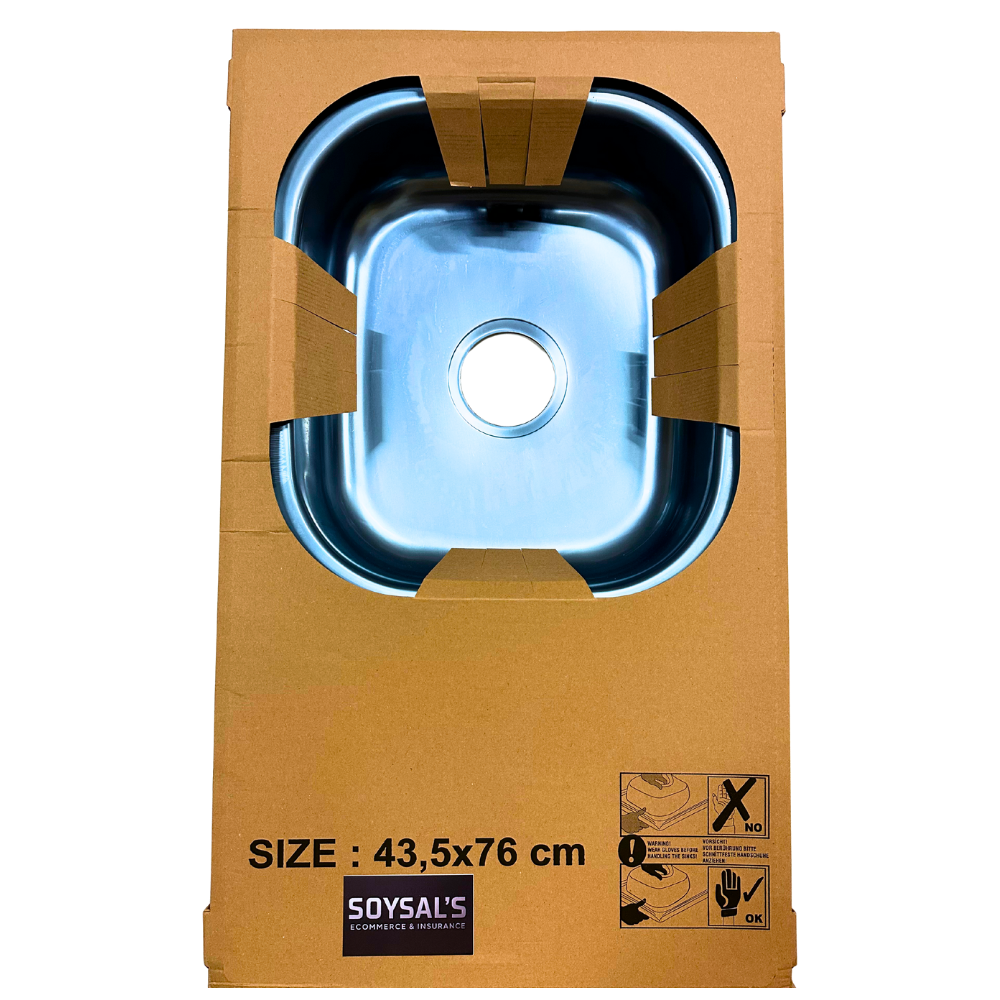 Spoelbak Keuken 76x43,5 cm met chroom Keukenkraan