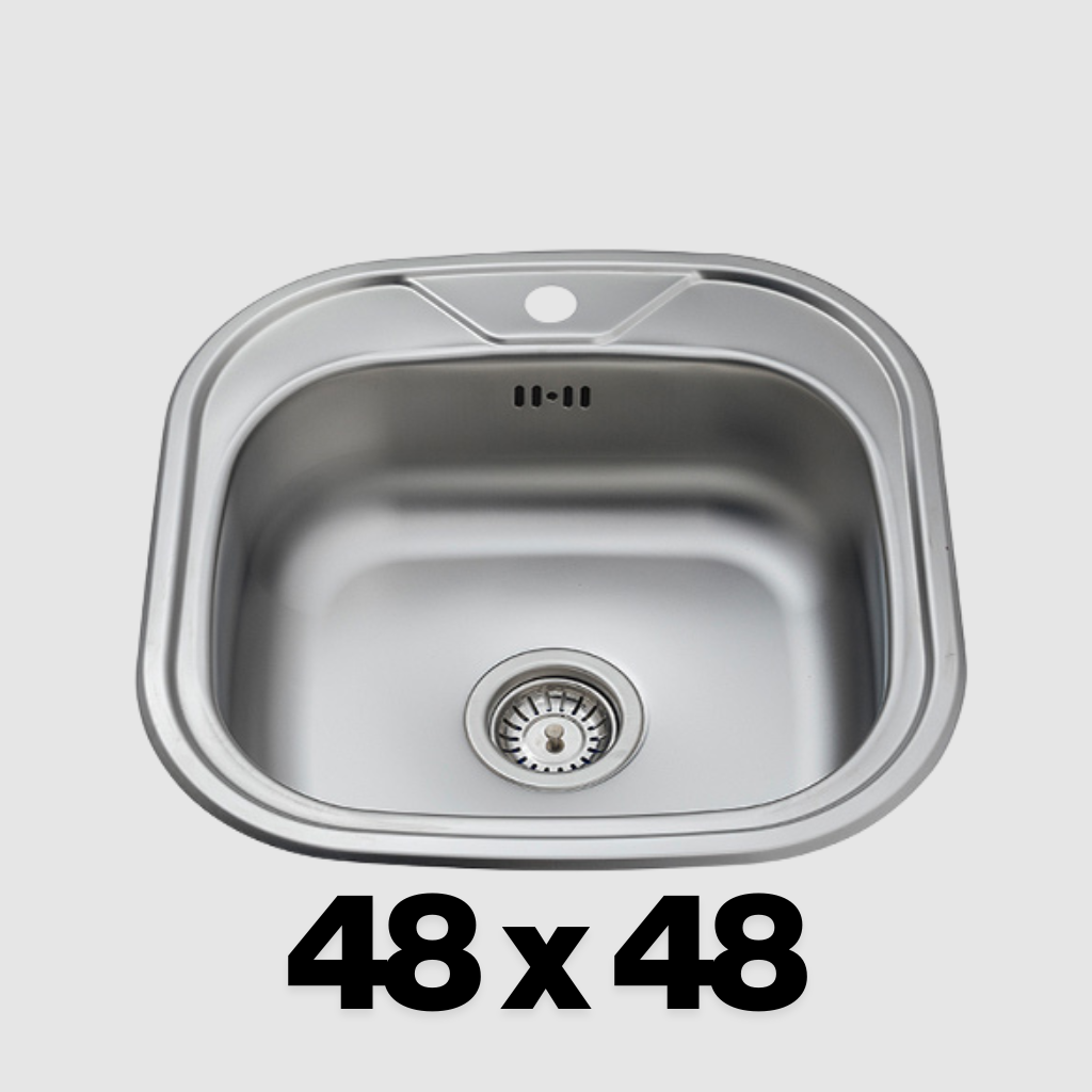 spoelbak keuken 48 x 48 cm – RVS – Inclusief Montagepakket | SOYSALS®