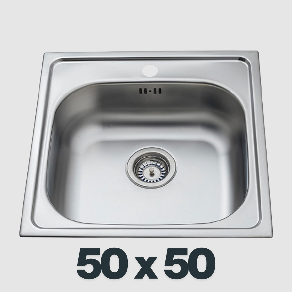 spoelbak keuken 50 x 50 cm RVS – Inclusief Montagepakket