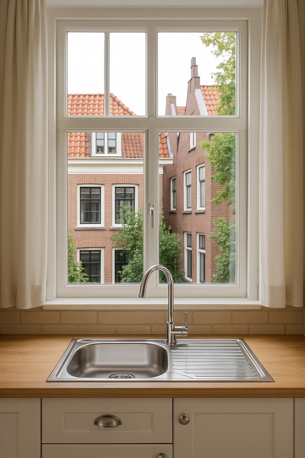 RVS Spoelbak Keuken 86x43,5 cm met chroom Keukenkraan