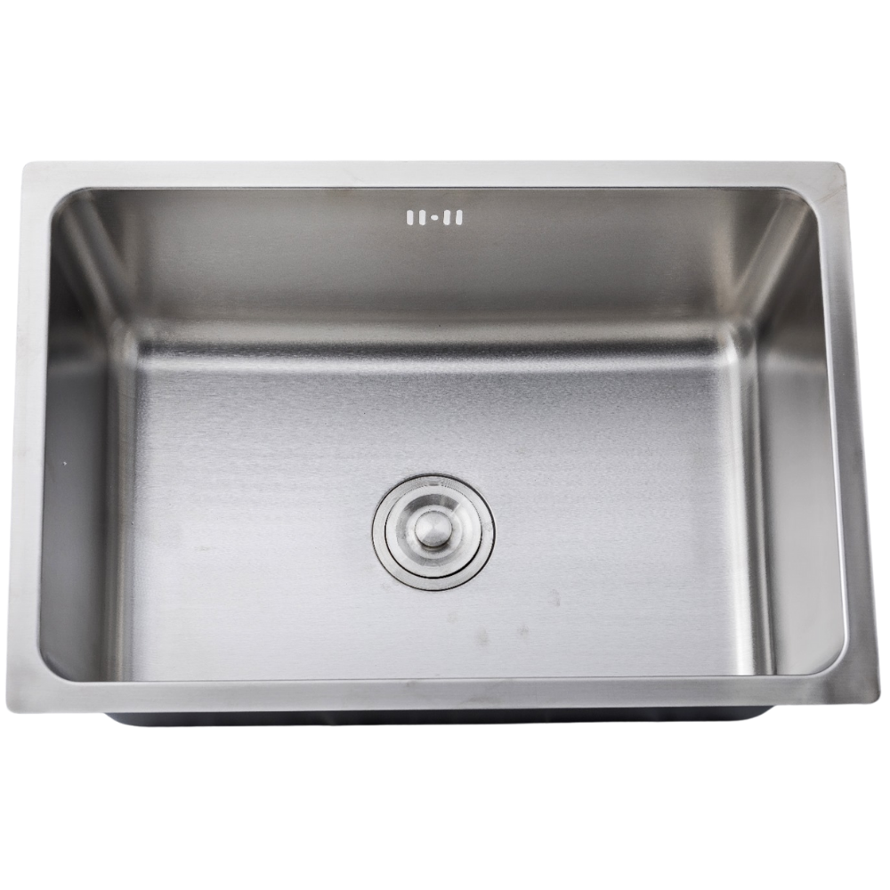 Spoelbak Antraciet Luxe 65x45 RVS 304 -Spoelbakken Keuken - Wasbak Keuken - Hoge Kwaliteit - 0,8mm Dikte