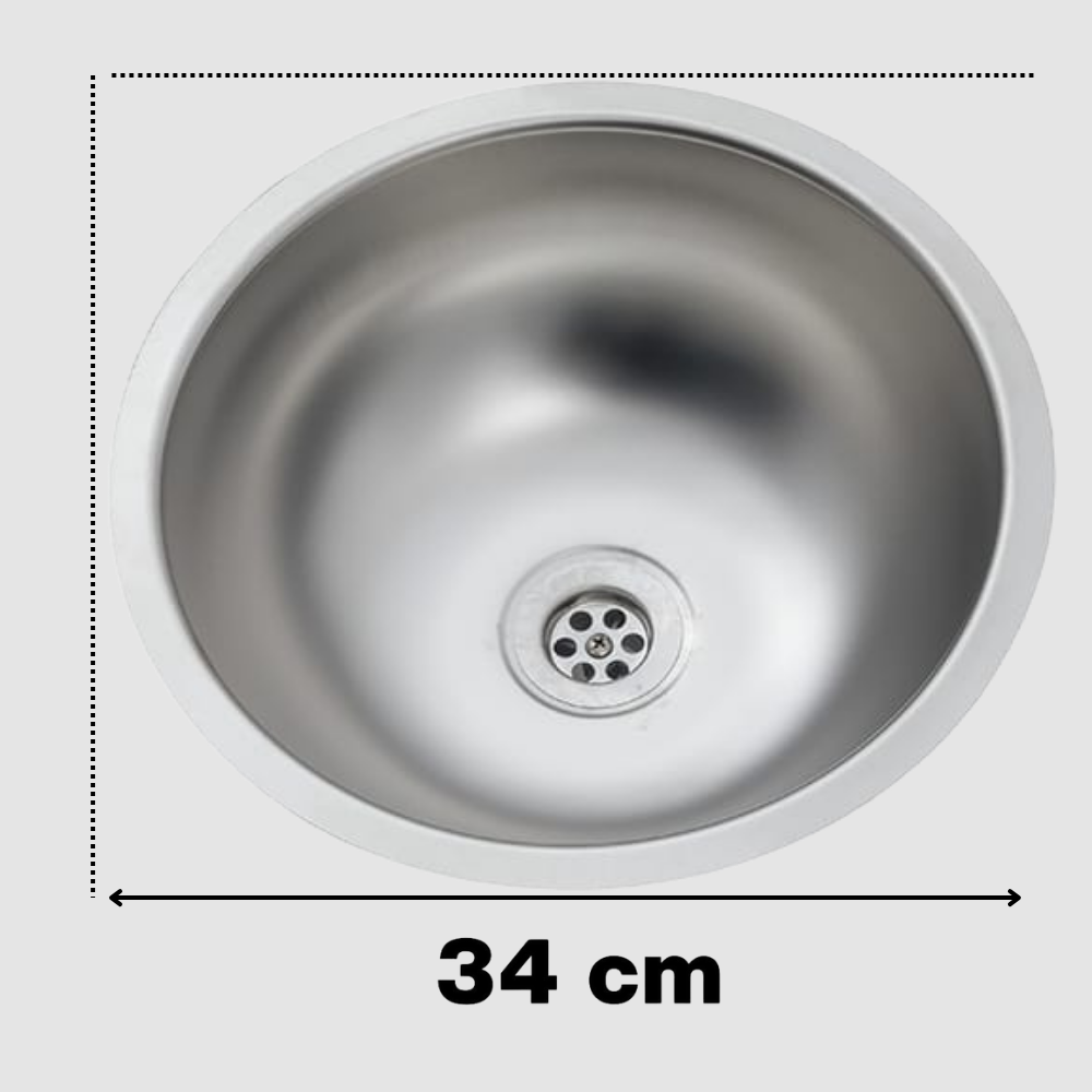 Spoelbak keuken Ronde 34cm – RVS | SOYSALS®